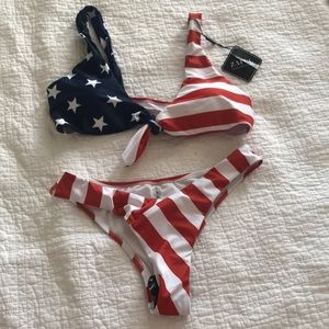 Zaful American flag bathing suit